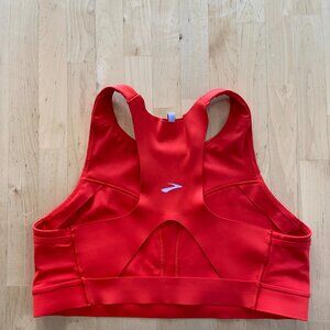Brooks 3 Pocket Sports Bra - vibrant orange